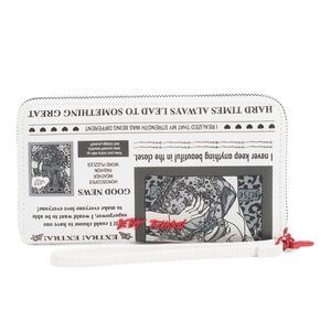 Betsey Johnson Newspaper Print Wallet